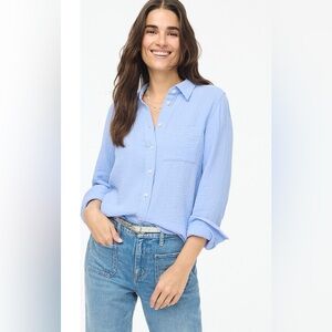 J Crew Soft Double Gauze Button-Up Shirt